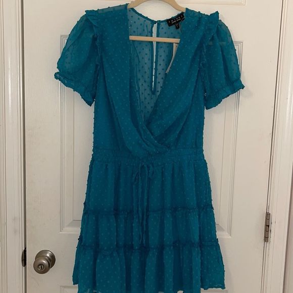 NWT Trixxi Lg Teal Dress - Picture 1 of 3